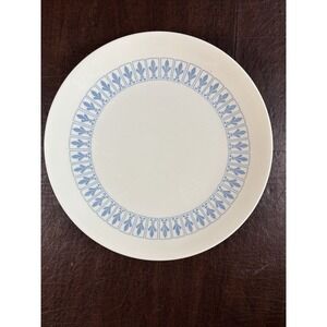 Two Vintage Homer Laughlin  Fleur de Lis 10" Dinner Plates Blue Color.